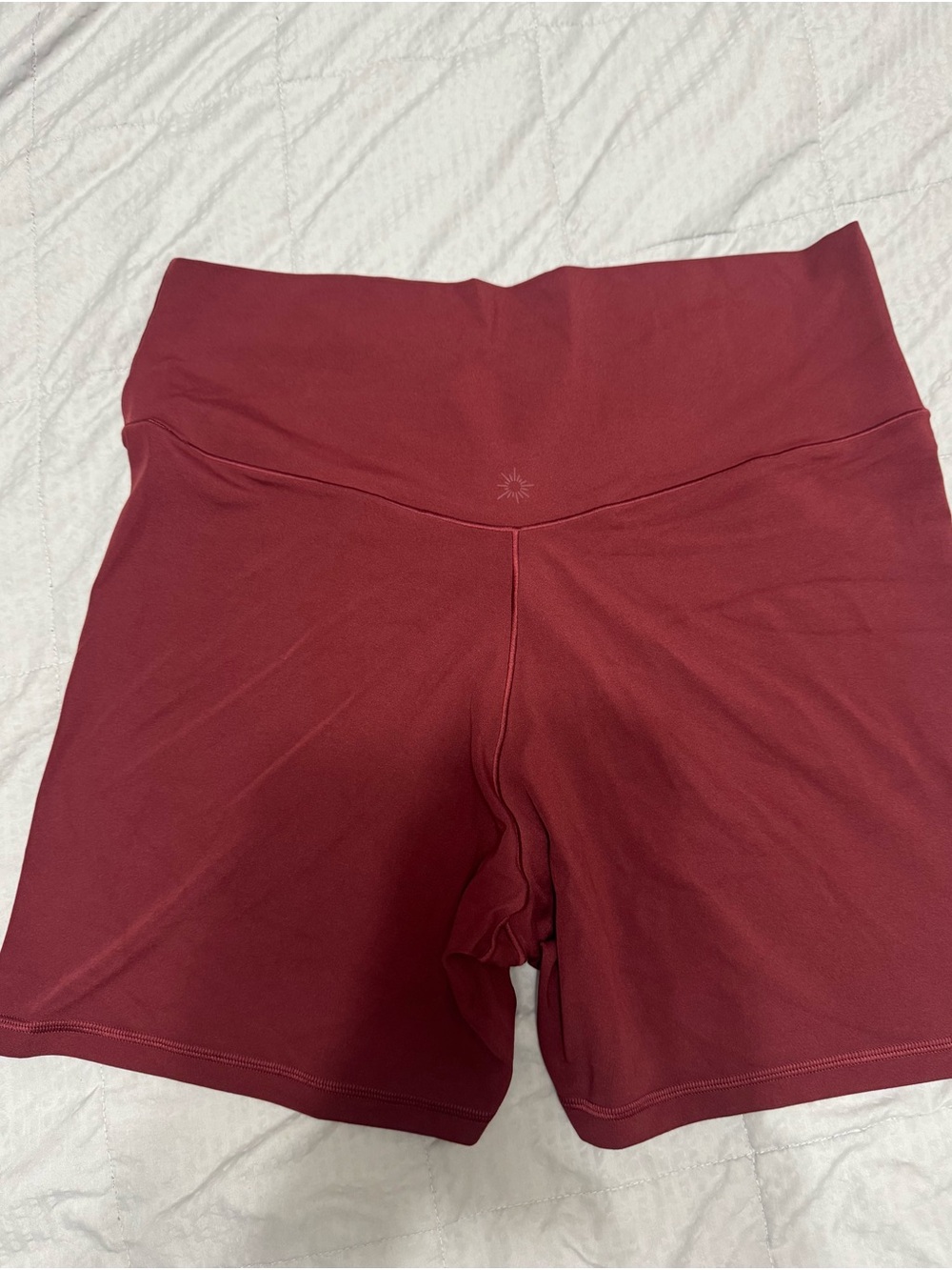 American Eagle Outfitters High-Waist Bike Shorts - Burgundy Red